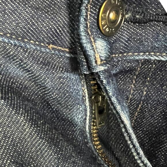 Men's Uniqlo Jeans Slim Straight Kaihara Dark Faded Denim Jeans - 33x32 - Picture 4 of 8